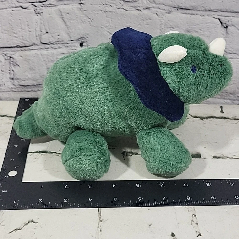 Carters Just One You Dinosaur Plush Green‎ Triceratops Stuffed Baby Lovey #68340